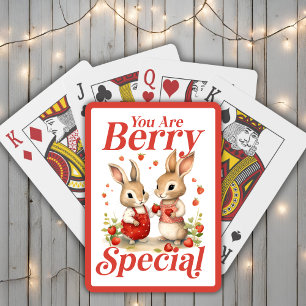 You Are Berry Special Cute Bunnies Playing Cards