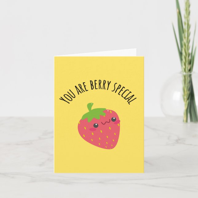 You Are Berry Special - Funny Pun - Cute Love  Card (Front)
