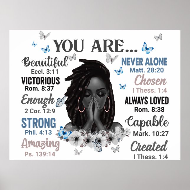 You Are Black Queen Melanin Women God Says Poster (Front)