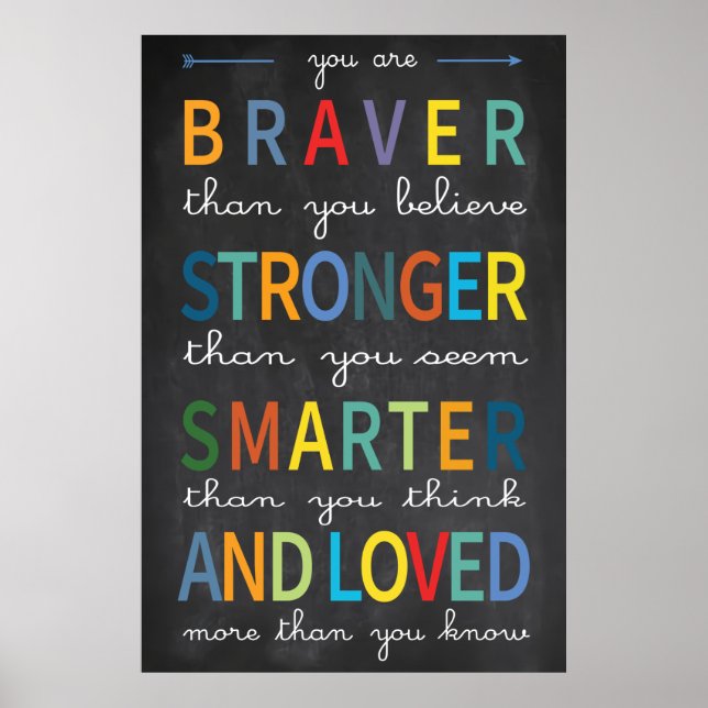 You are braver Classroom Poster (Front)