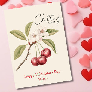 You are cherry sweet funny Valentine's Day Holiday Card