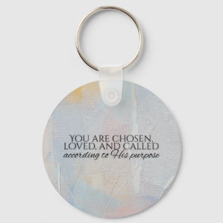 You are chosen christian typography Bible verse Key Ring