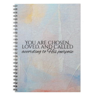 You are chosen christian typography Bible verse Notebook
