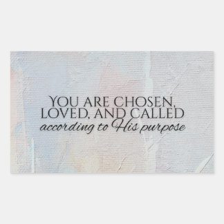 You are chosen christian typography Bible verse Rectangular Sticker