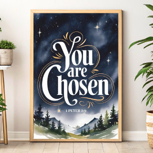 You Are Chosen Christian Wall Art for Women