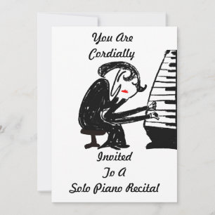 You Are Cordially Invited To A Solo piano Recital Invitation