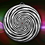 You Are Crazy Hypnosis Spiral<br><div class="desc">Want a real challenge? Get ready to spice up your game room with this retro modern black and white spiral design dartboard! Perfect for fans of magic, hypnosis, and psychedelic optical illusions, this dartboard adds a touch of fun and flair to your man cave and game nights. The eye-catching spiral...</div>