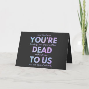 You Are Dead to Us! - R.I.P. Traitor!: Coworker Holiday Card