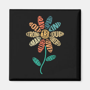 You Are Enough Be Kind Flower Kindness Mental Heal Magnet
