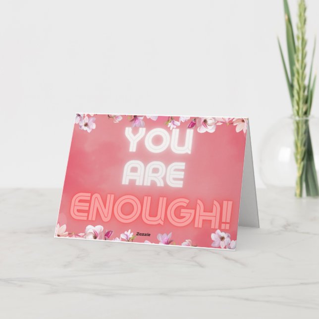 You Are Enough! Greeting Card (Back)