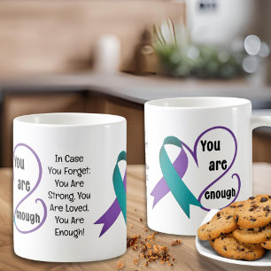 "You Are Enough" Healing Hope Minimalist Quote Coffee Mug