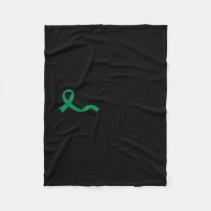 You Are Enough Mental Health Green Ribbon Suicide  Fleece Blanket