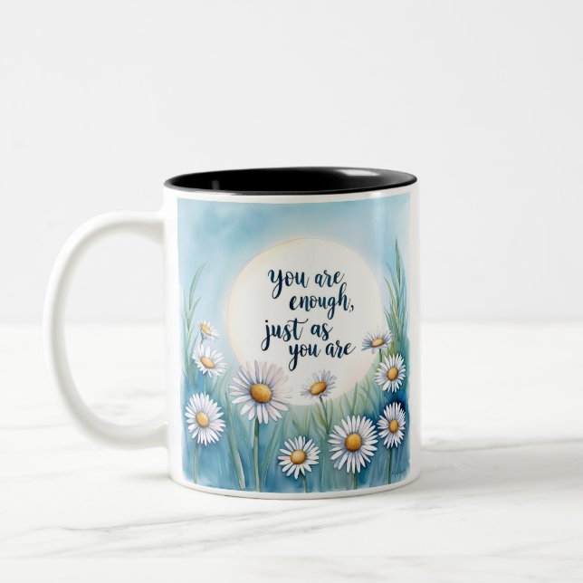 You Are Enough – Mindful Healing Quote Mug (Left)