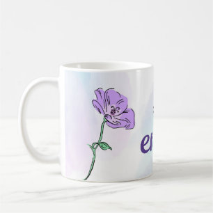 You Are Enough Mug Minimal Purple Design