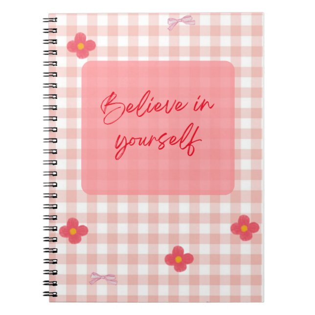 You Are Enough" Pink Motivational Journal   (Front)