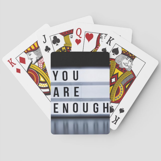 You are enough playing cards (Back)