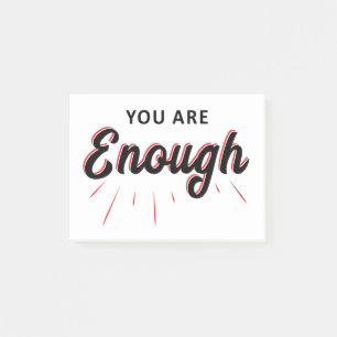 you are enough post-it notes