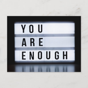 You are enough postcard