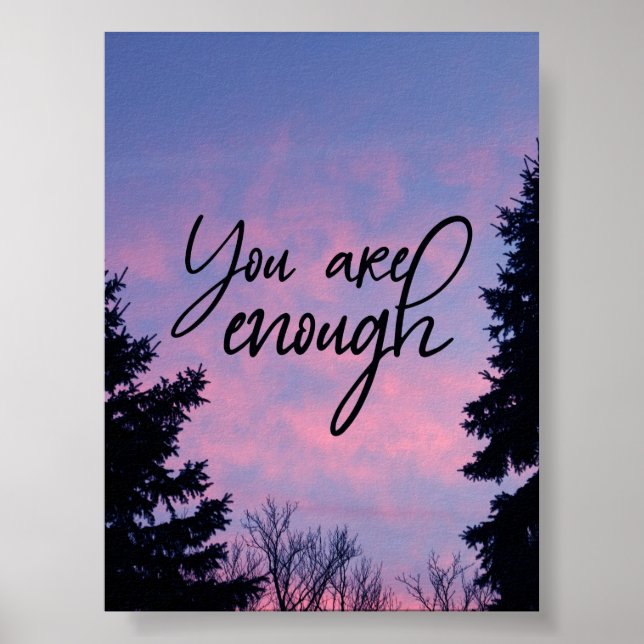 You are enough  poster (Front)