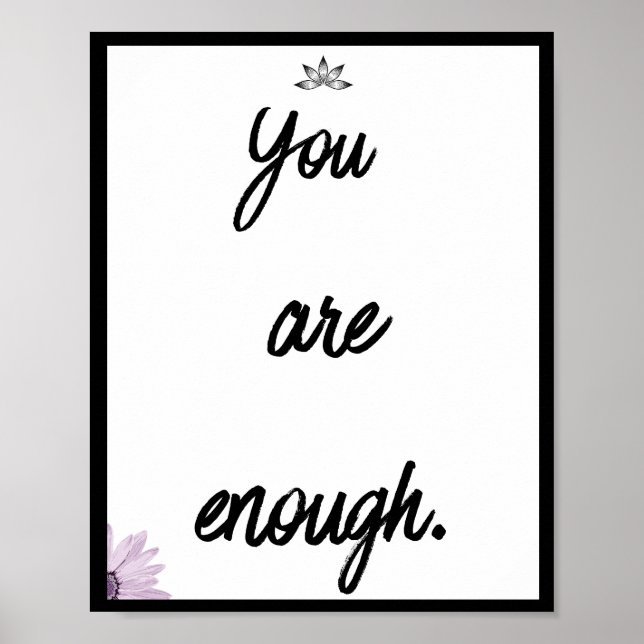 You are enough, Quote Poster (Front)
