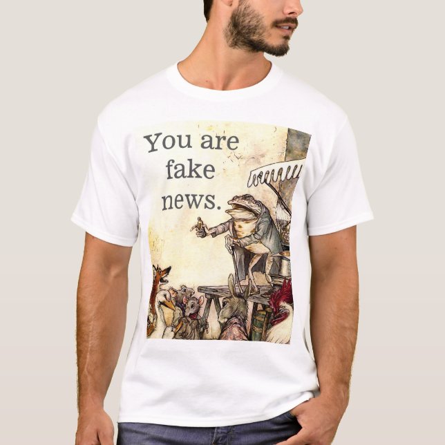"You are fake news" Trump satire T-Shirt (Front)