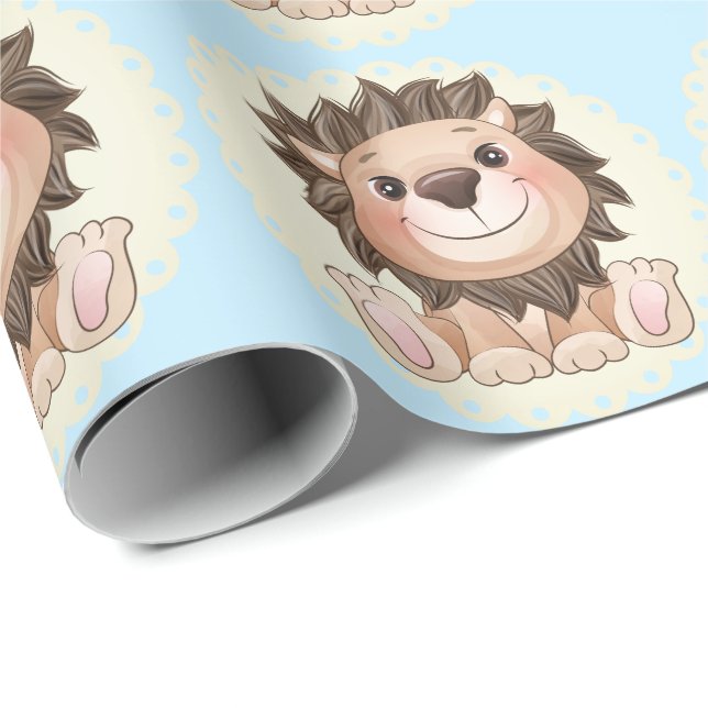 You are Grrreat Cute Lion Baby Boy    Wrapping Paper (Roll Corner)