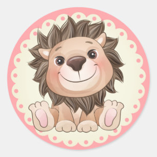 You are Grrreat Cute Lion  Classic Round Sticker
