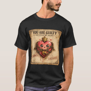 You Are Guilty You Stole My Heart Cute Valentine’s T-Shirt