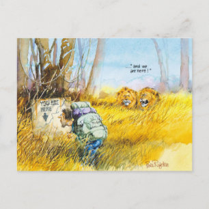 You are here postcard