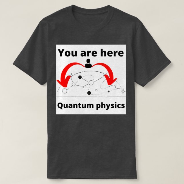 You are here Quantum physics  T-Shirt (Design Front)