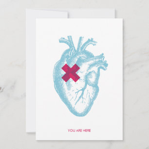 You Are Here Valentine Flat Card