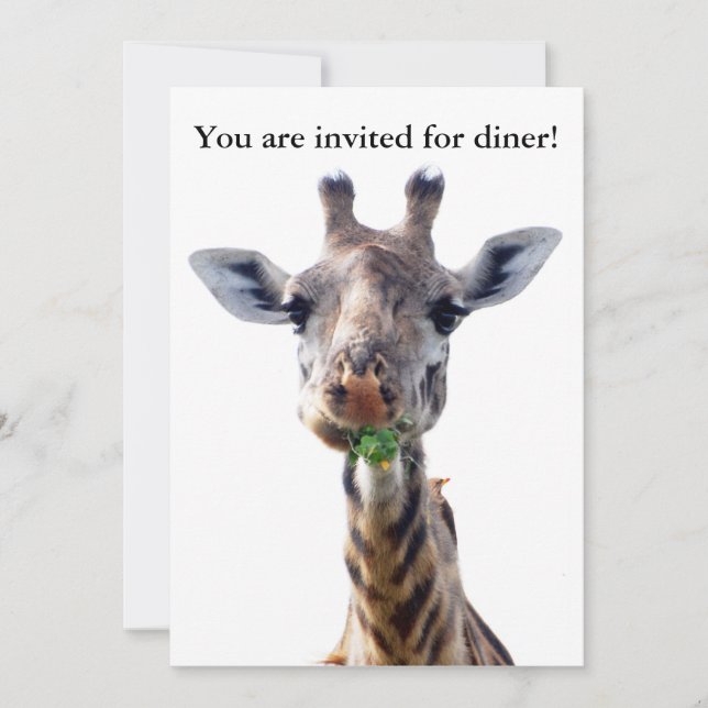 You are invited for diner! invitation (Front)