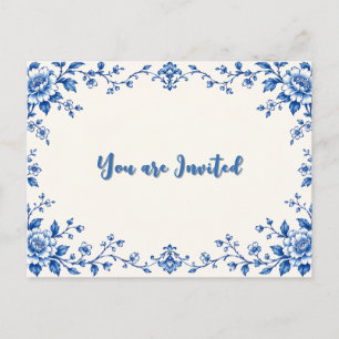 You are invited holiday postcard