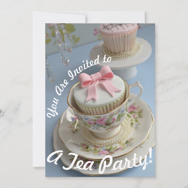 You Are Invited Tea Party Invitation (Front)