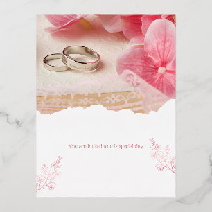 You are invited to this special day foil invitation postcard