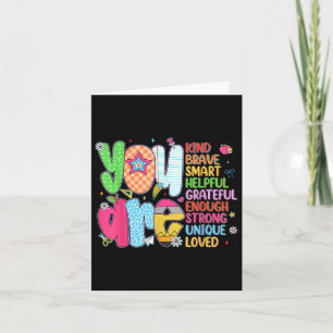 You Are Kind Brave Smart Back To School Teacher Ki Card
