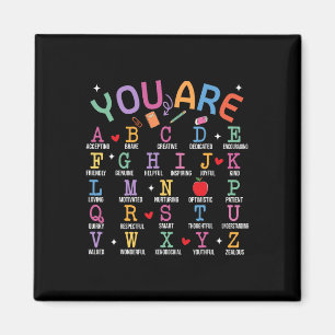 You Are Letters Alphabet Learn Abcs Inspiration Te Magnet