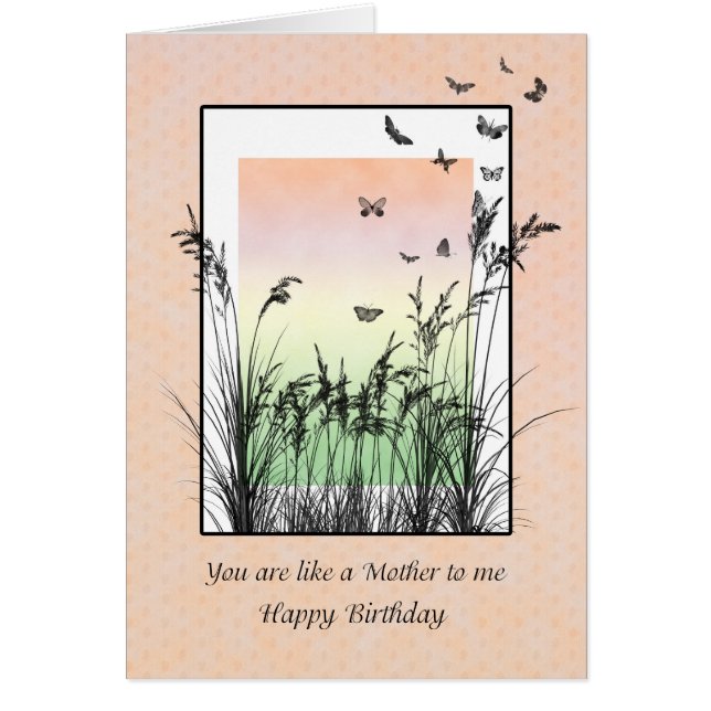 You are like a mother to me, birthday card (Front)