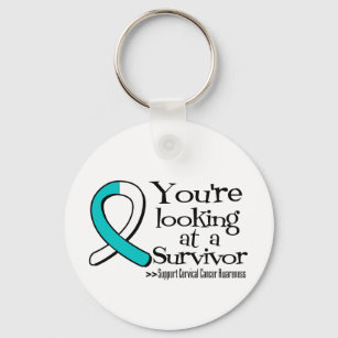 You are Looking at a Cervical Cancer Survivor Key Ring