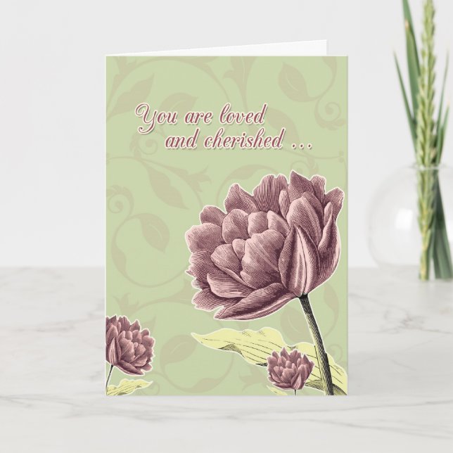 You are loved and cherished, hospice,final goodbye card (Front)