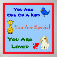 You are Loved Animal Inspirational Kids Quote