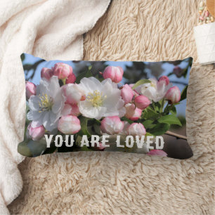 You Are Loved Blossoms Inspirational  Lumbar Cushion