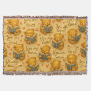 You Are Loved – Cosy Bear Throw Blanket for Kids