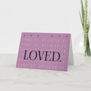 You Are Loved Greeting Card - Berry