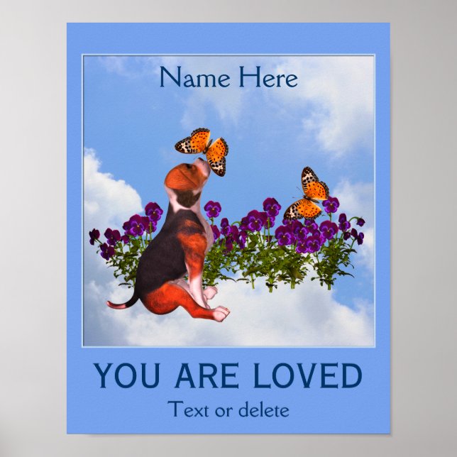 You Are Loved Inspirational Personalised Poster (Front)