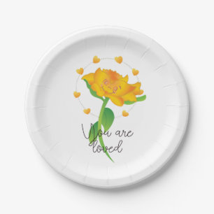 You are loved paper plate