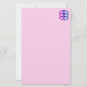 You Are Loved Pink Blue Hearts Stationery