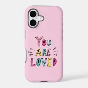 You Are Loved Pink Motivational Quote