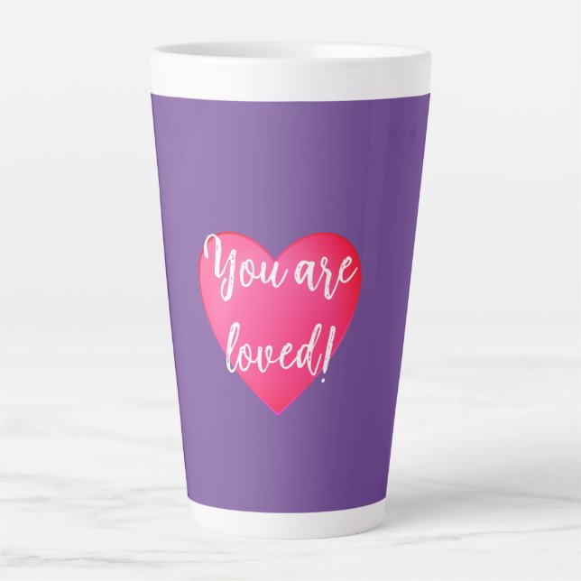 You are Loved Purple Latte Mug (Front)