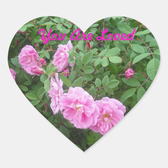 You Are Loved Rose Sticker (Front)